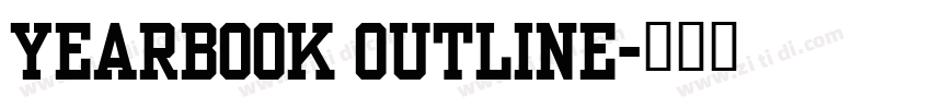 yearbook outline字体转换